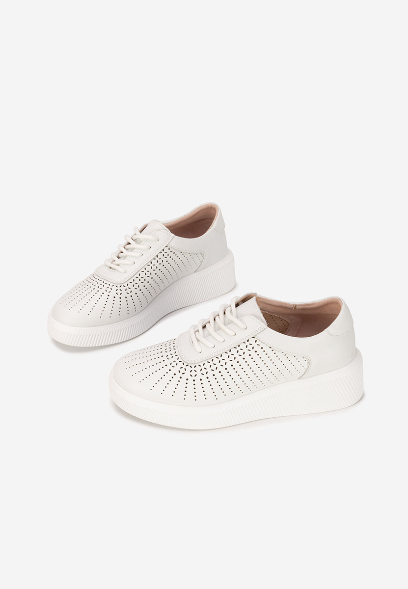 Sneakers dama piele Oleiana albi
