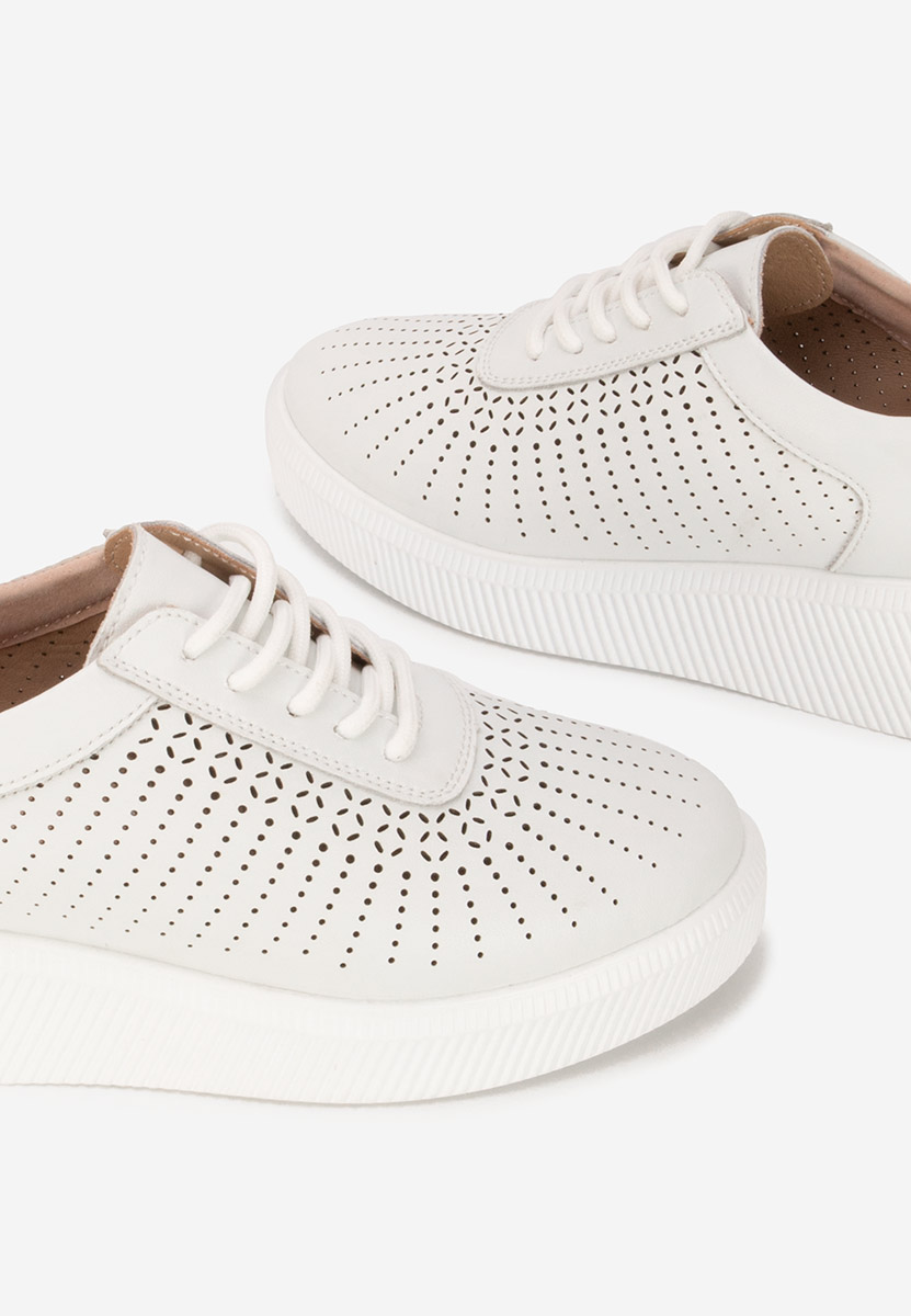 Sneakers dama piele Oleiana albi