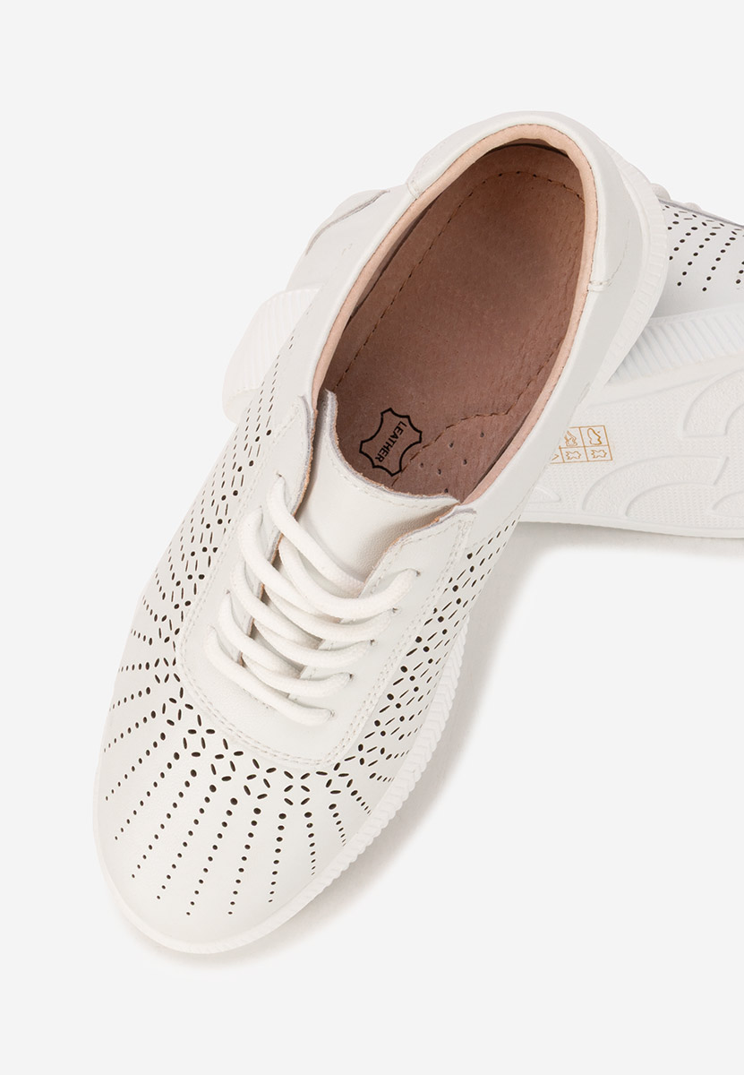 Sneakers dama piele Oleiana albi