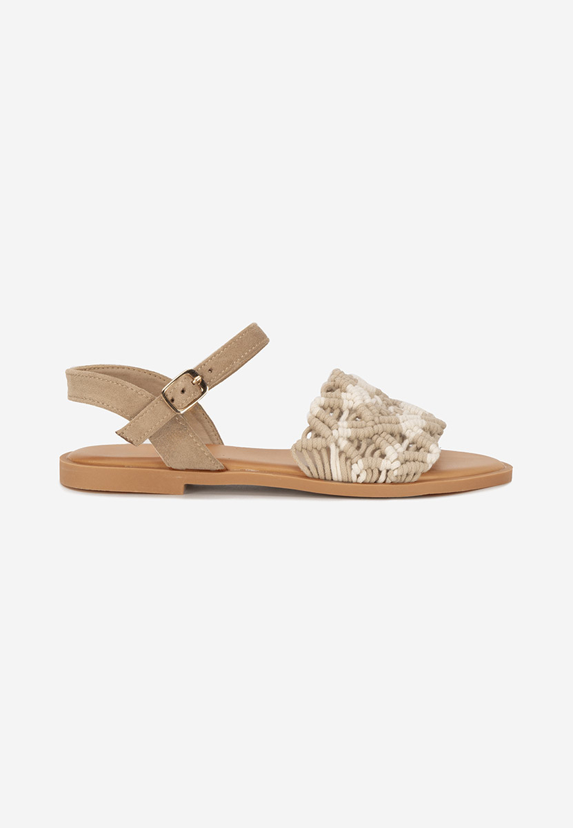 Sandale dama fara toc Natamia kaki