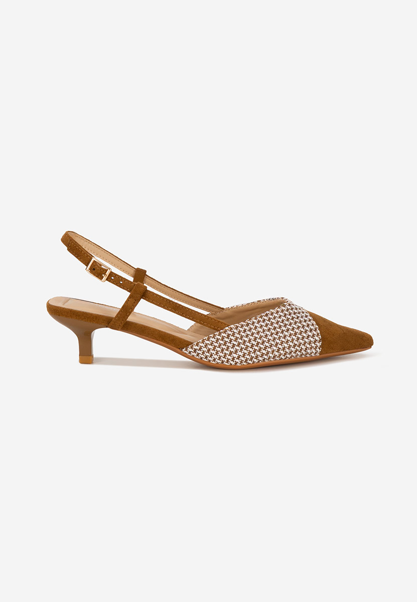 Pantofi slingback Mayuka camel