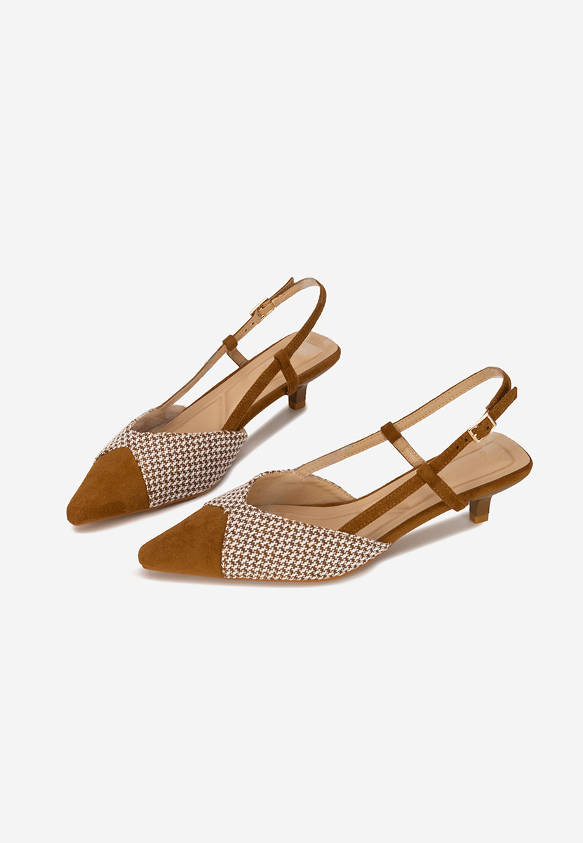Pantofi slingback Mayuka camel
