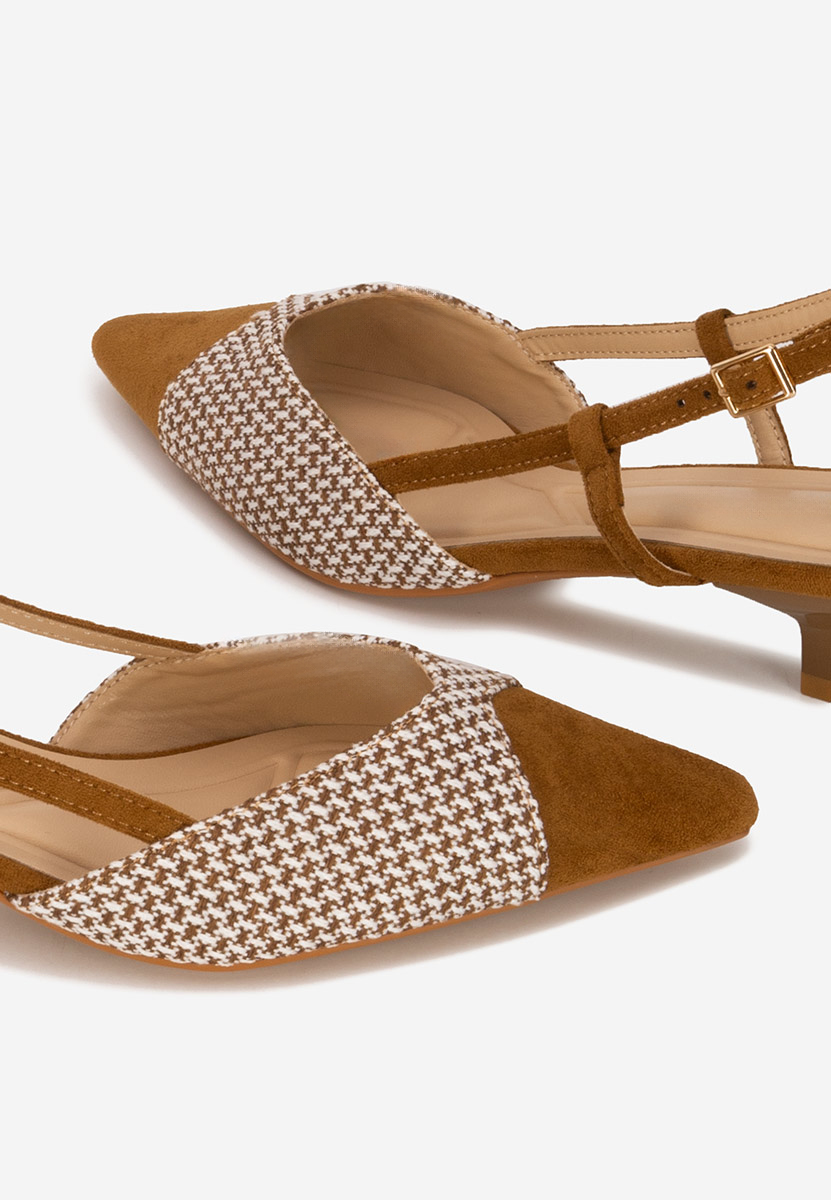 Pantofi slingback Mayuka camel
