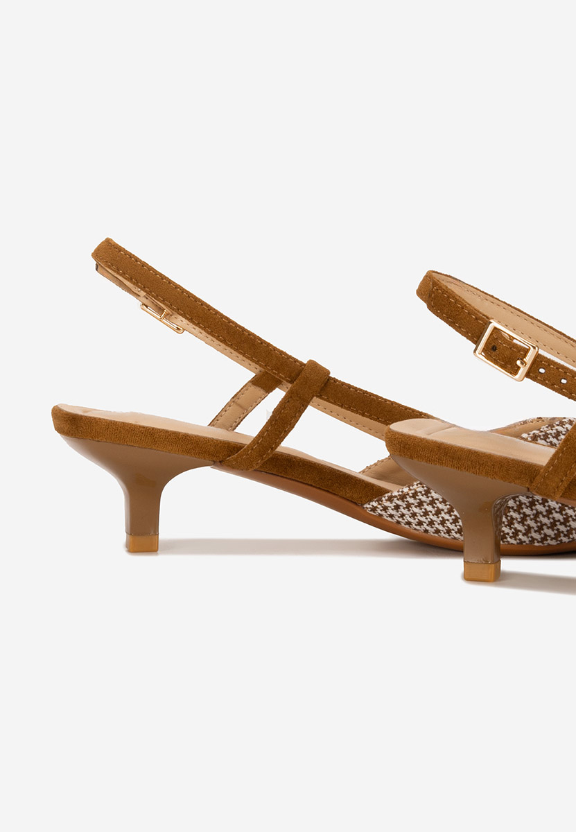 Pantofi slingback Mayuka camel