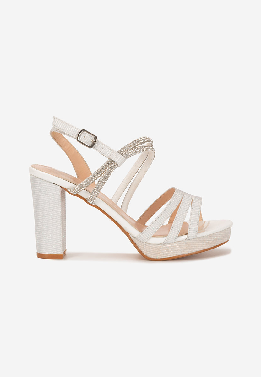 Sandale elegante Carlie albe