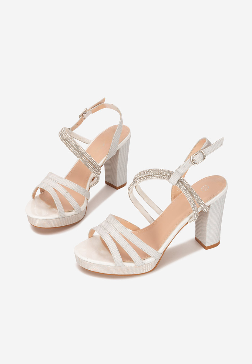 Sandale elegante Carlie albe
