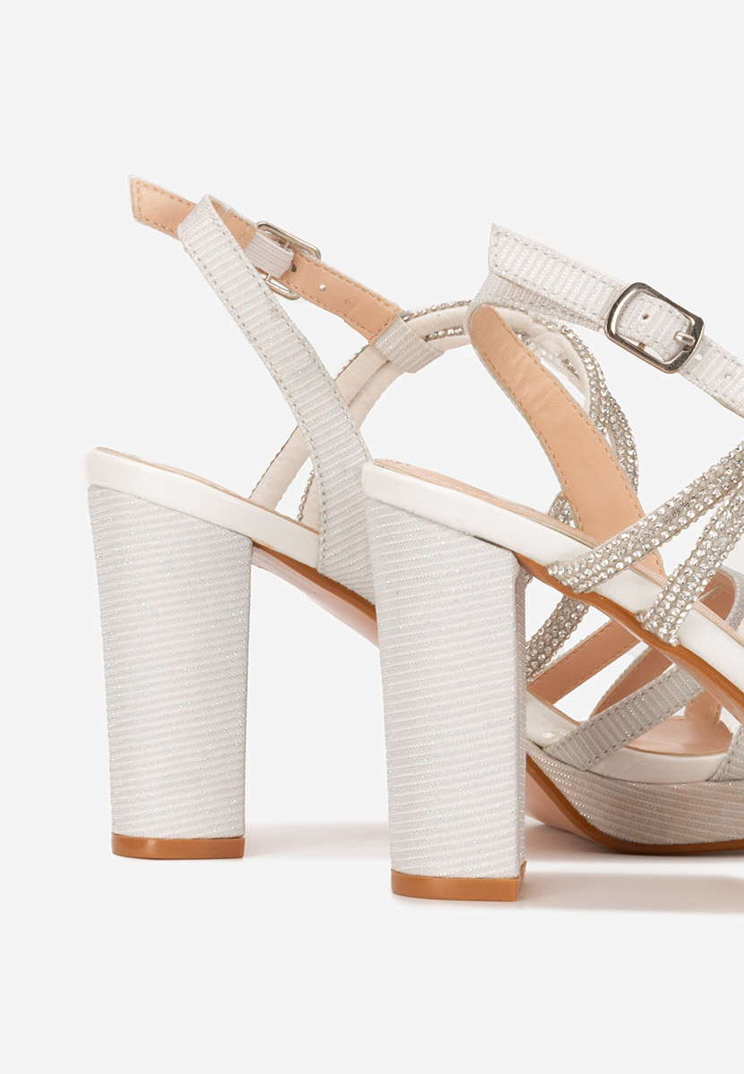 Sandale elegante Carlie albe