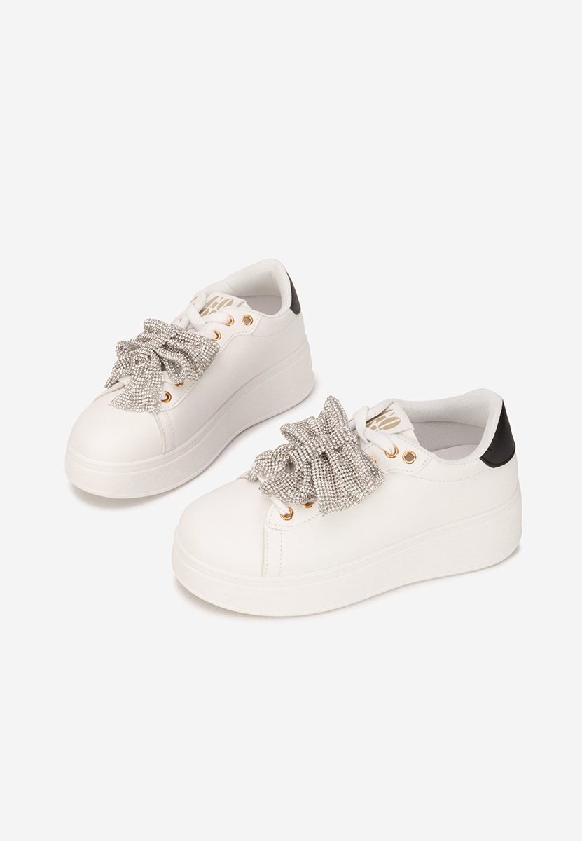 Sneakers cu platformă Hermila V3 albi