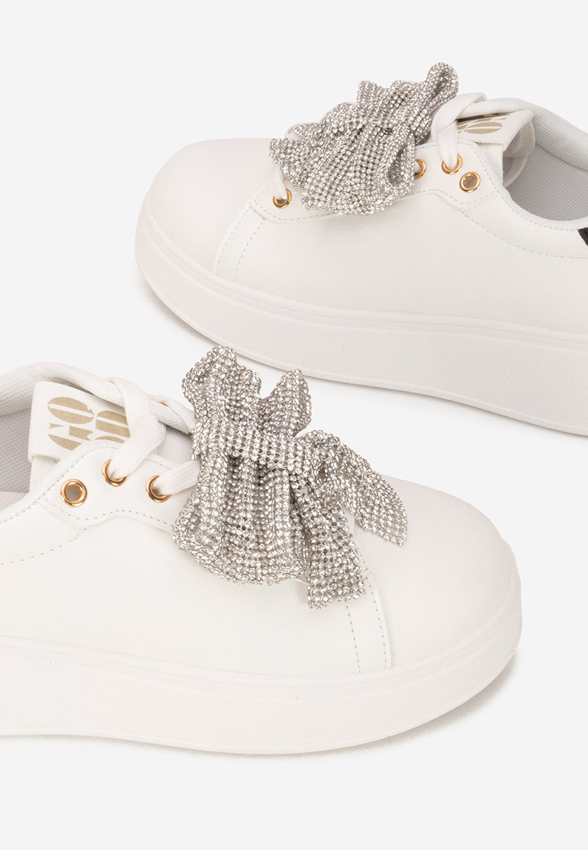 Sneakers cu platformă Hermila V3 albi