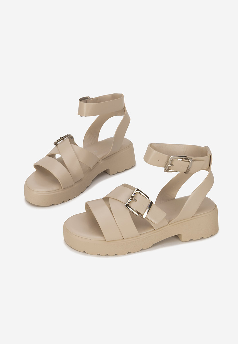 Sandale cu talpa groasa Betana kaki