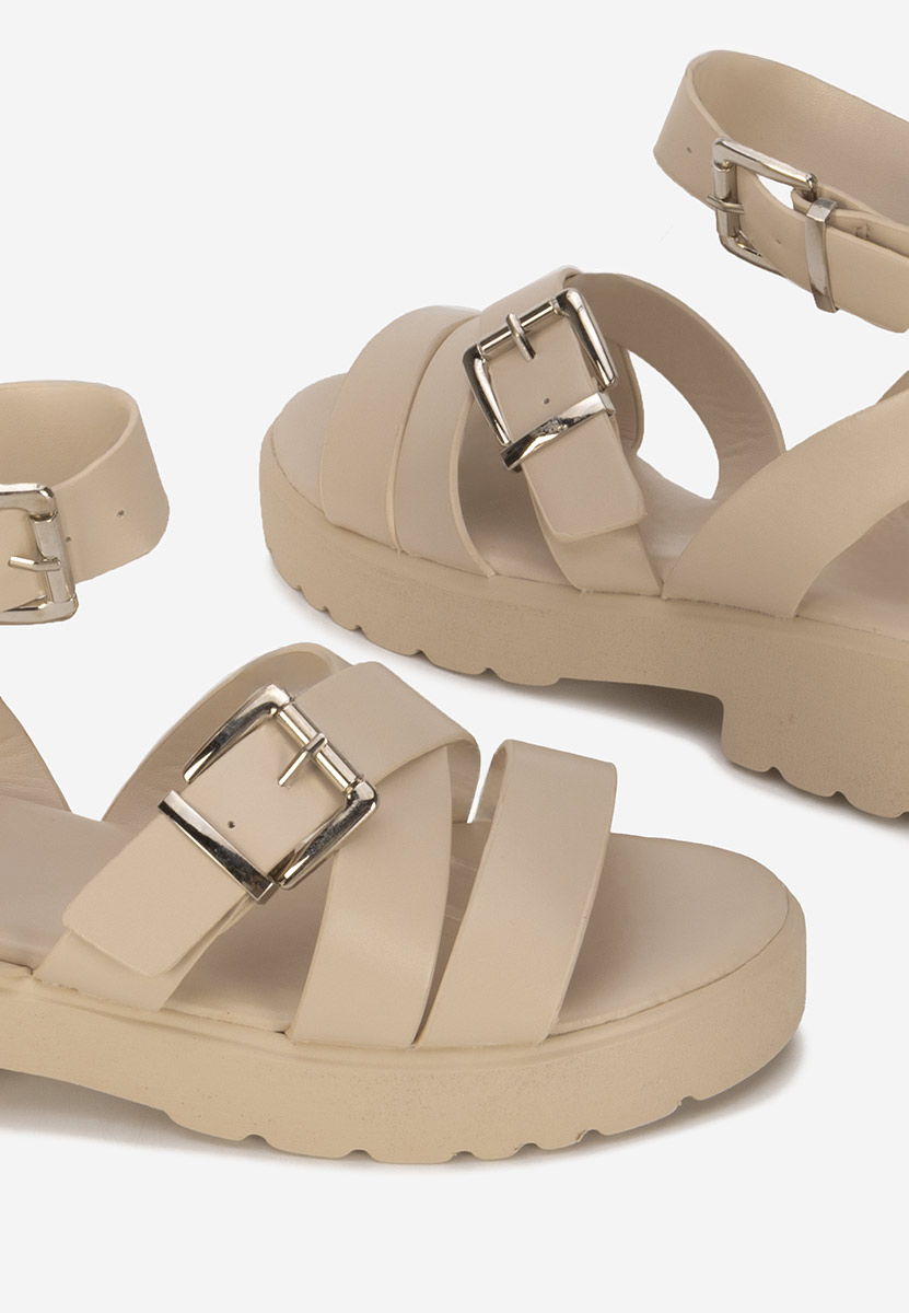 Sandale cu talpa groasa Betana kaki