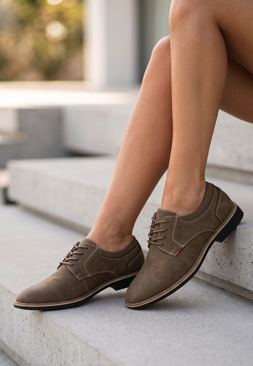 Pantofi casual dama Doralia kaki