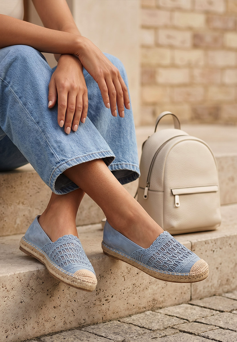 Espadrile dama Henley albastre
