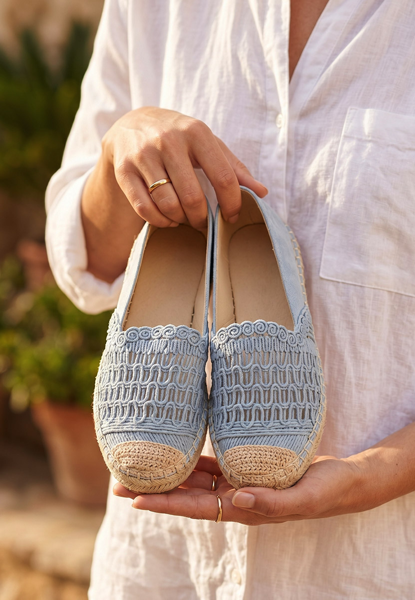 Espadrile dama Henley albastre