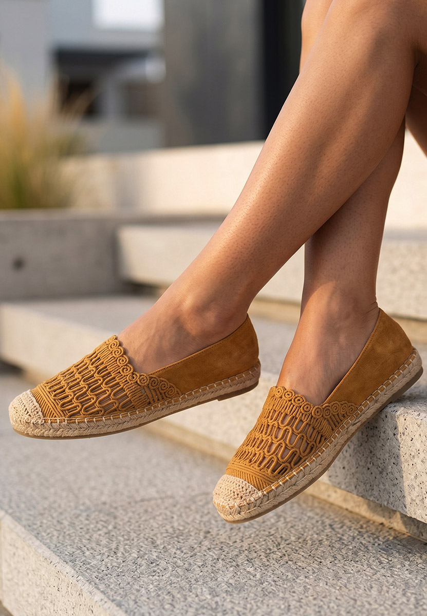 Espadrile dama Henley camel