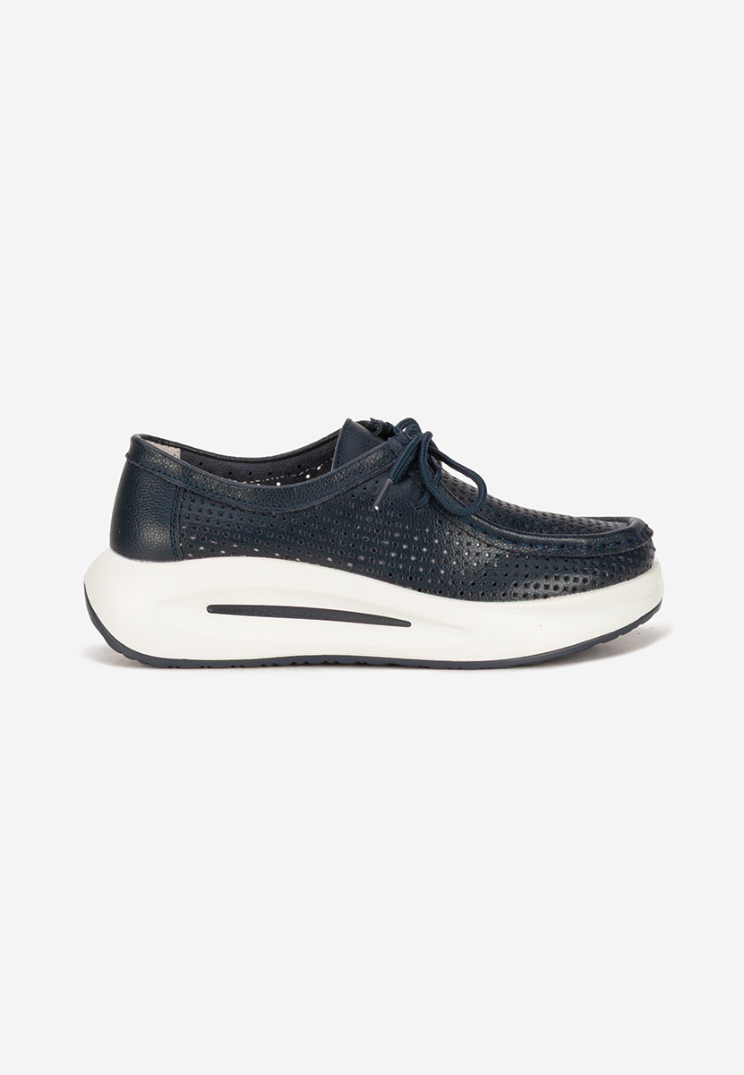 Mocasini dama piele Eveliana navy