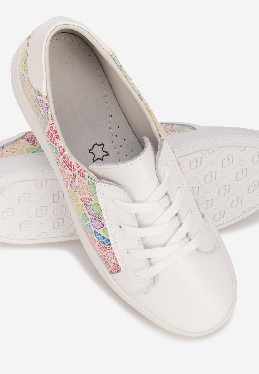 Sneakers dama piele Florinela V2 albi