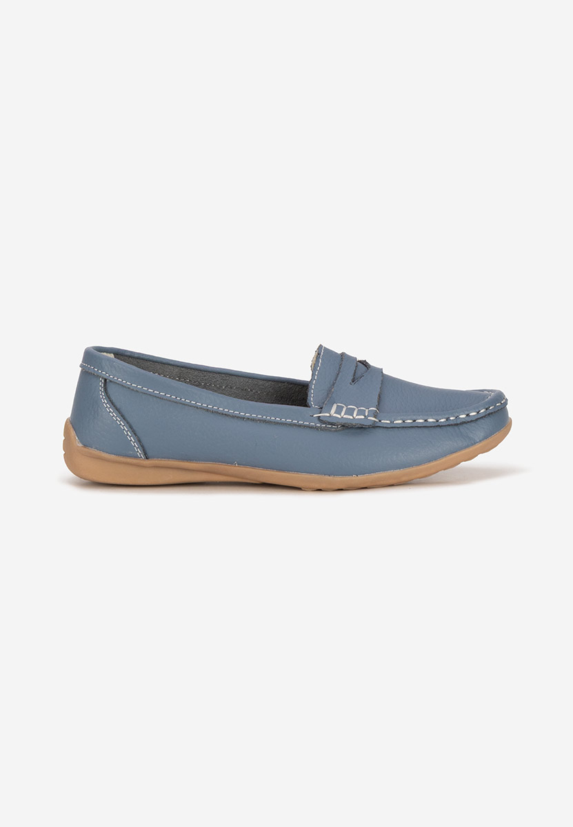 Mocasini dama piele Cheria albastri