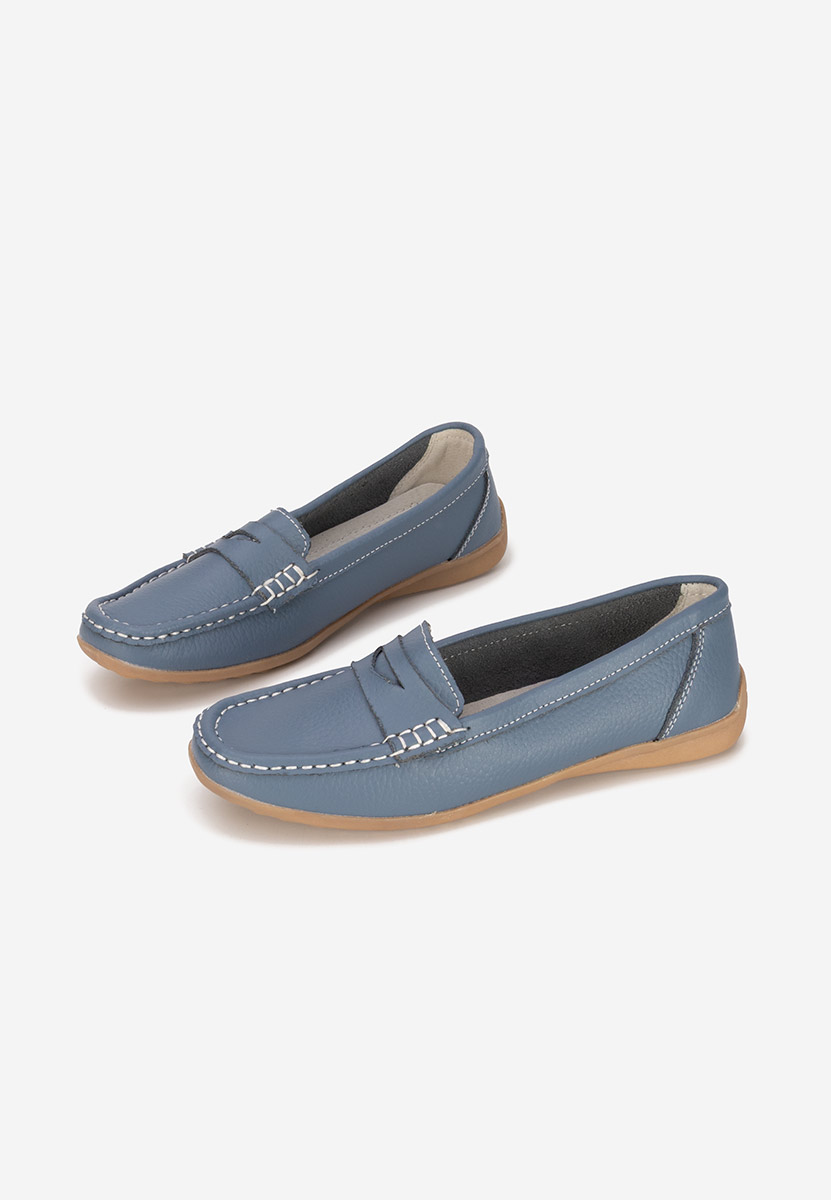 Mocasini dama piele Cheria albastri