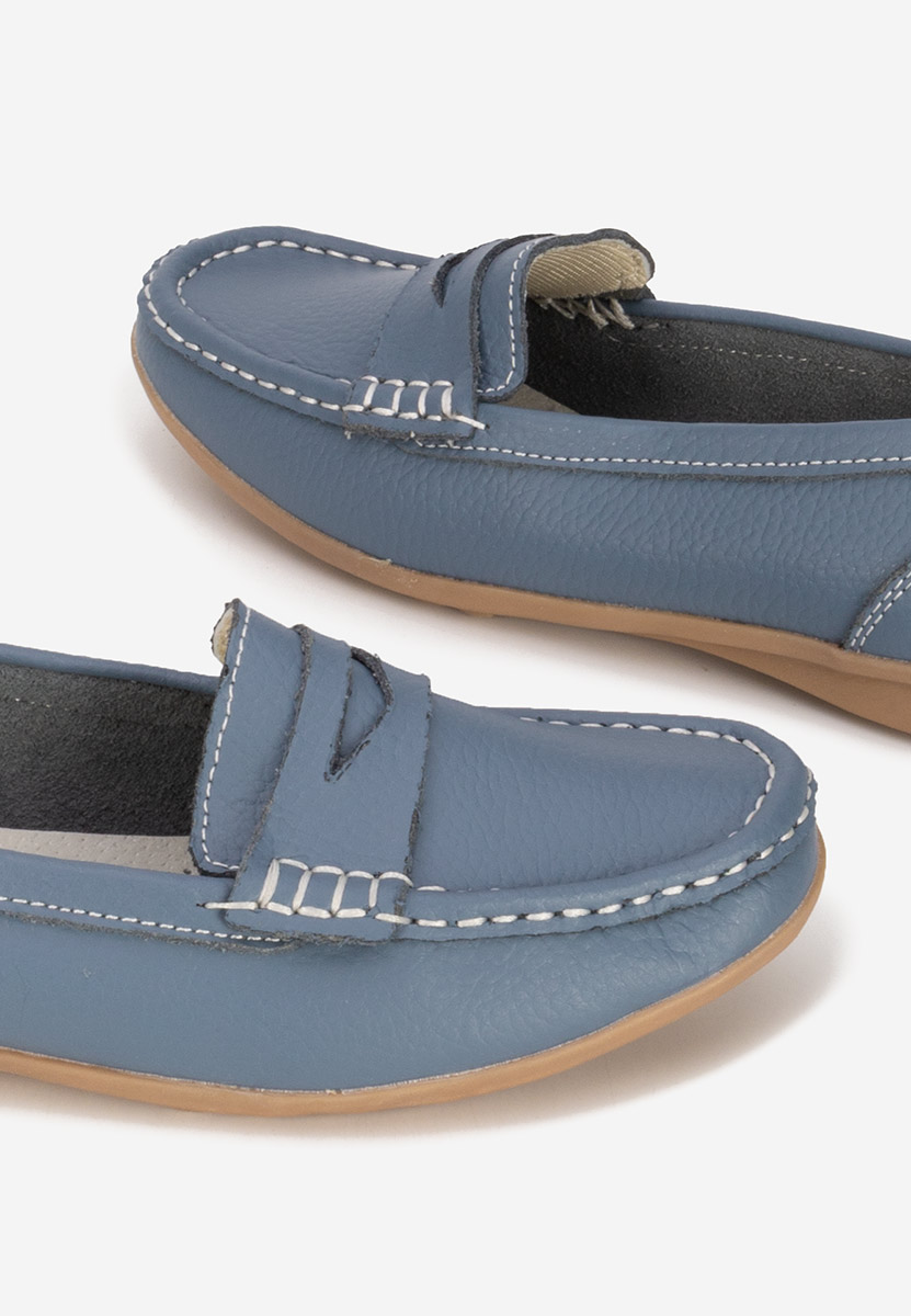 Mocasini dama piele Cheria albastri