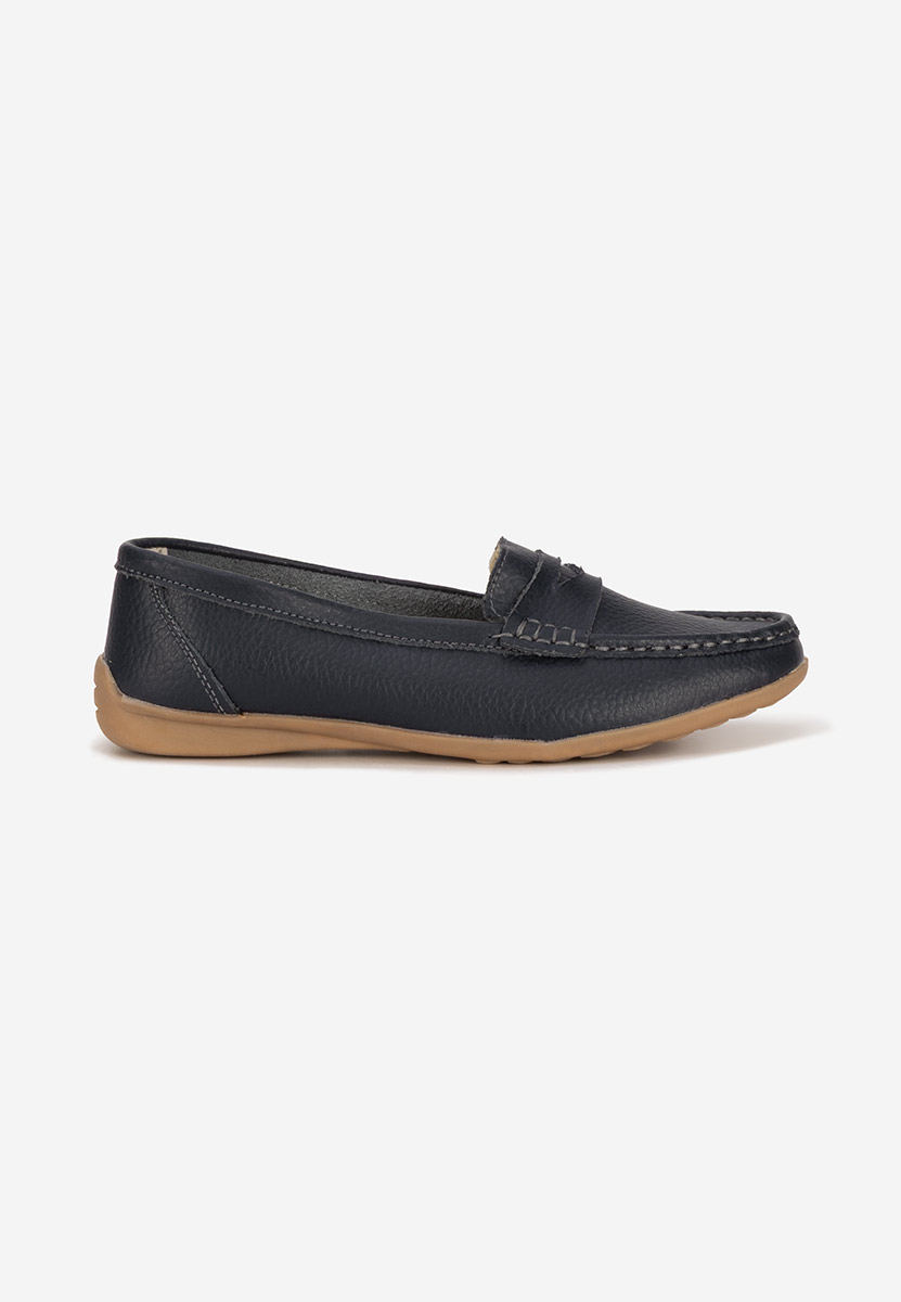 Mocasini dama piele Cheria navy