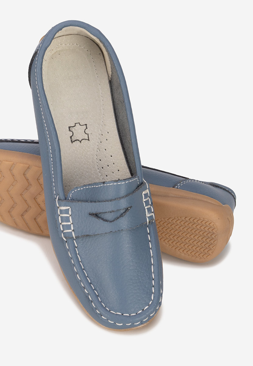 Mocasini dama piele Cheria albastri