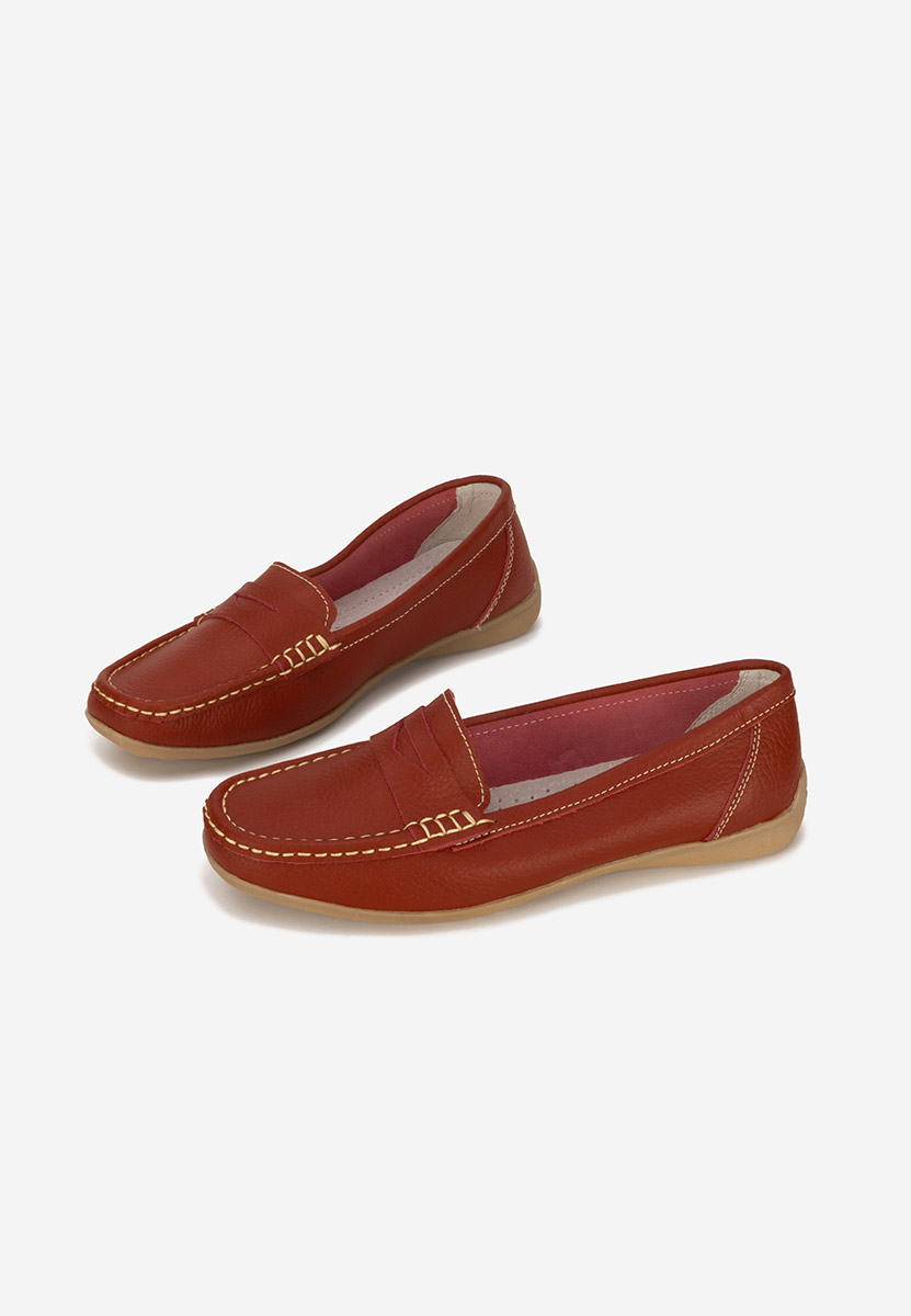 Mocasini dama piele Cheria rosii