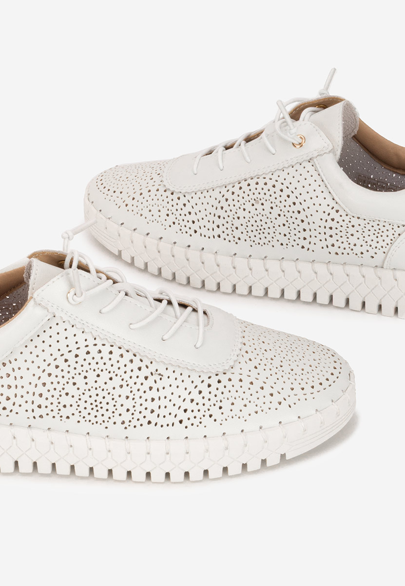 Sneakers dama piele Fidonia albi