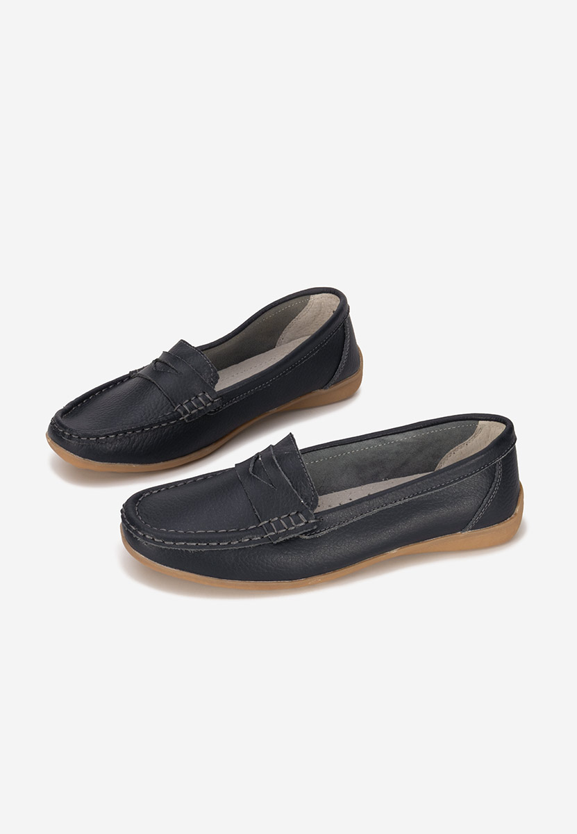 Mocasini dama piele Cheria navy