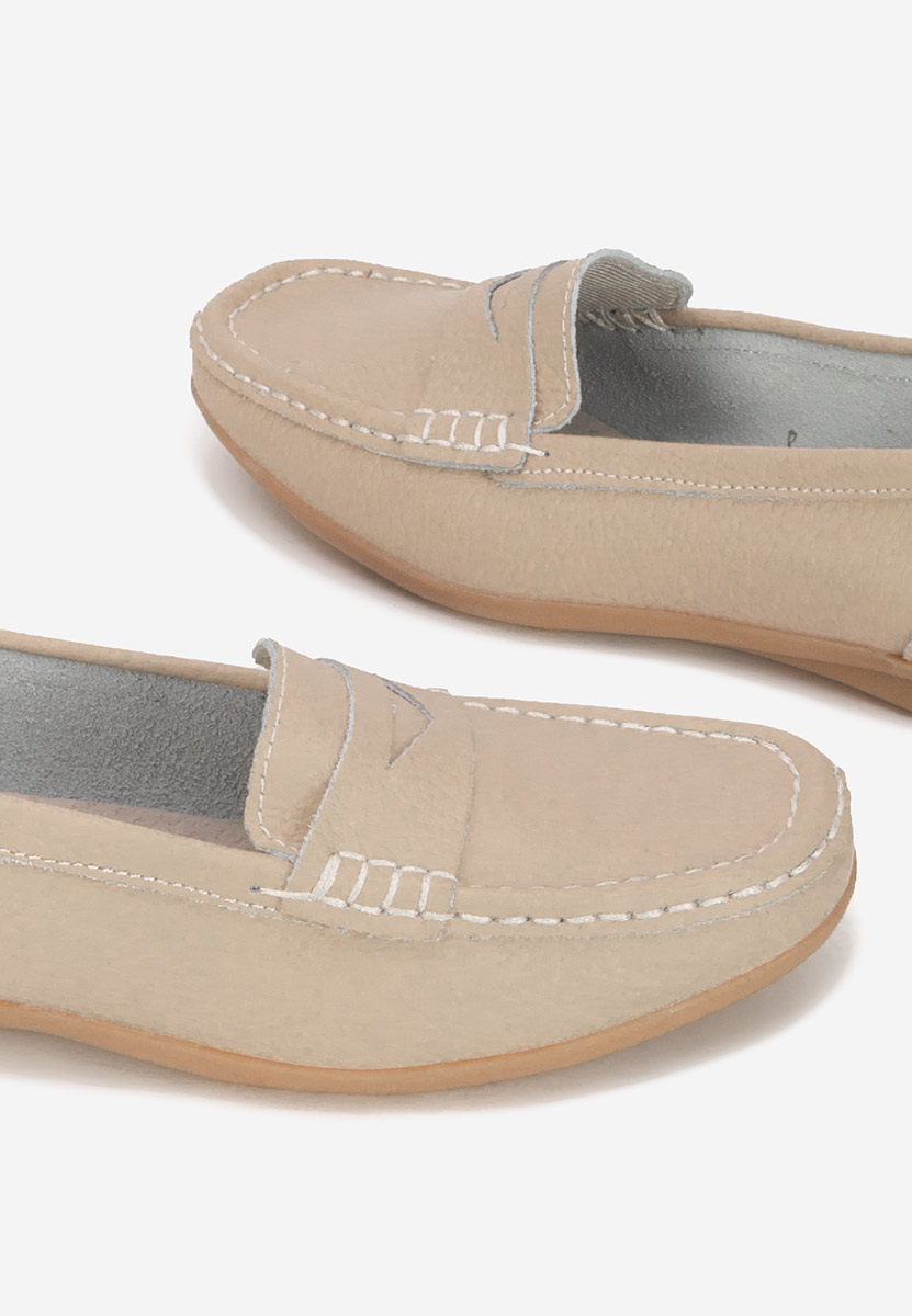 Mocasini dama piele Cheria nude