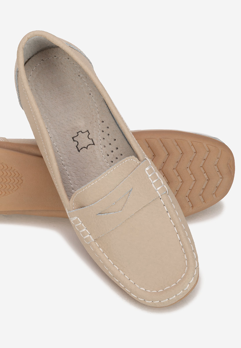 Mocasini dama piele Cheria nude