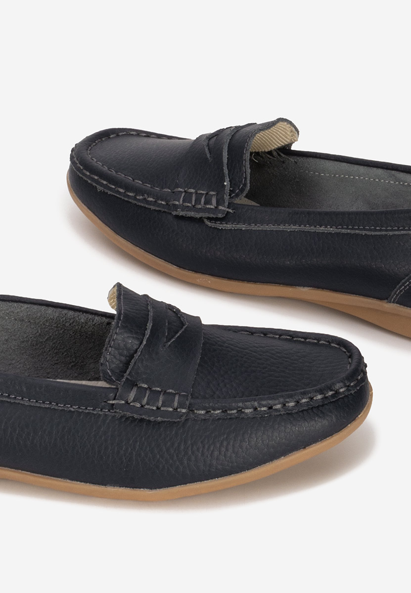 Mocasini dama piele Cheria navy