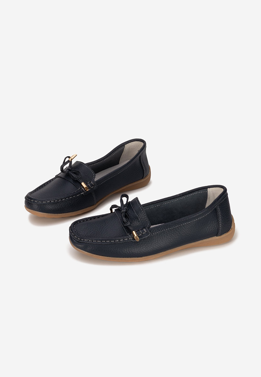 Mocasini dama piele Nemesia navy