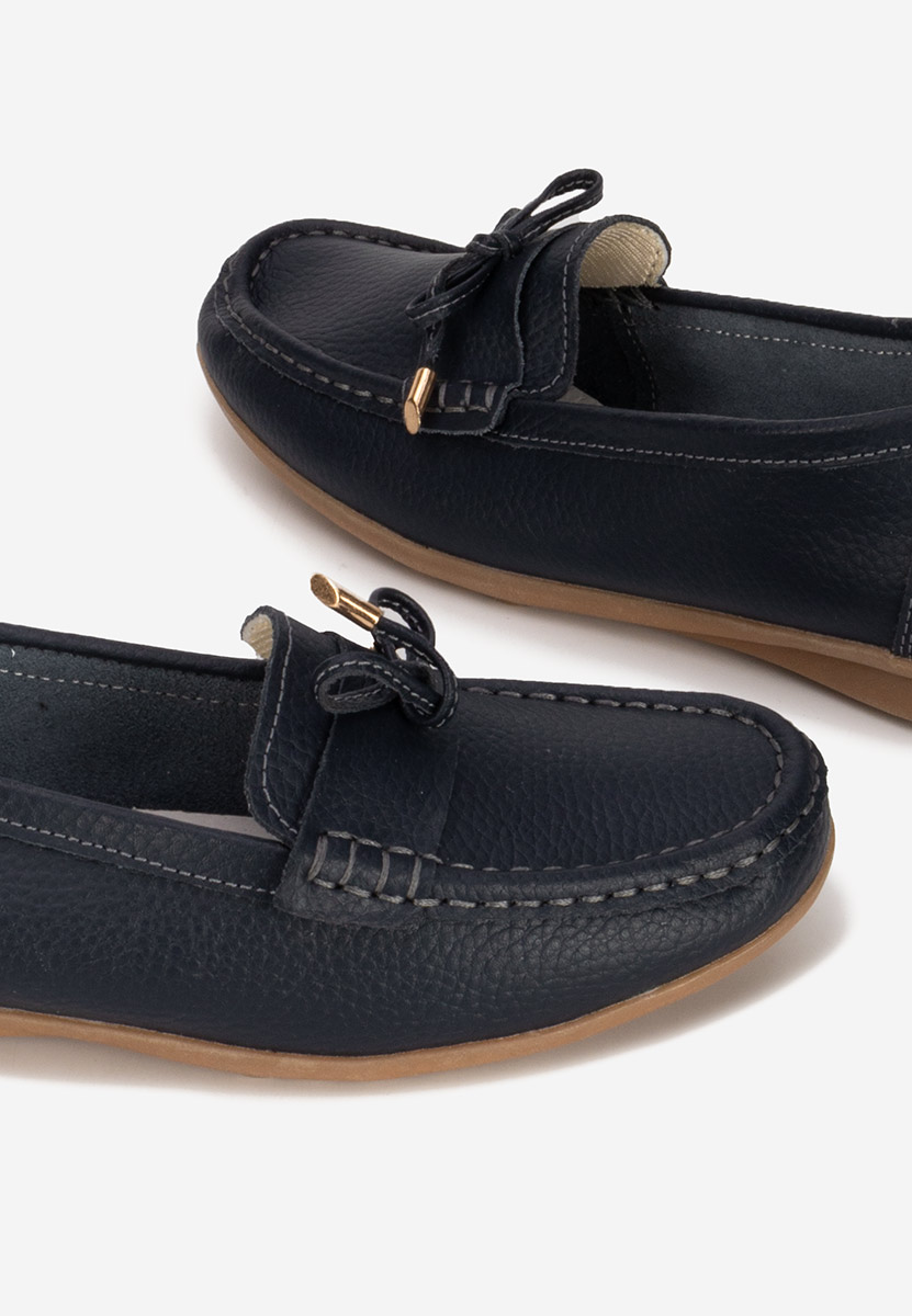 Mocasini dama piele Nemesia navy
