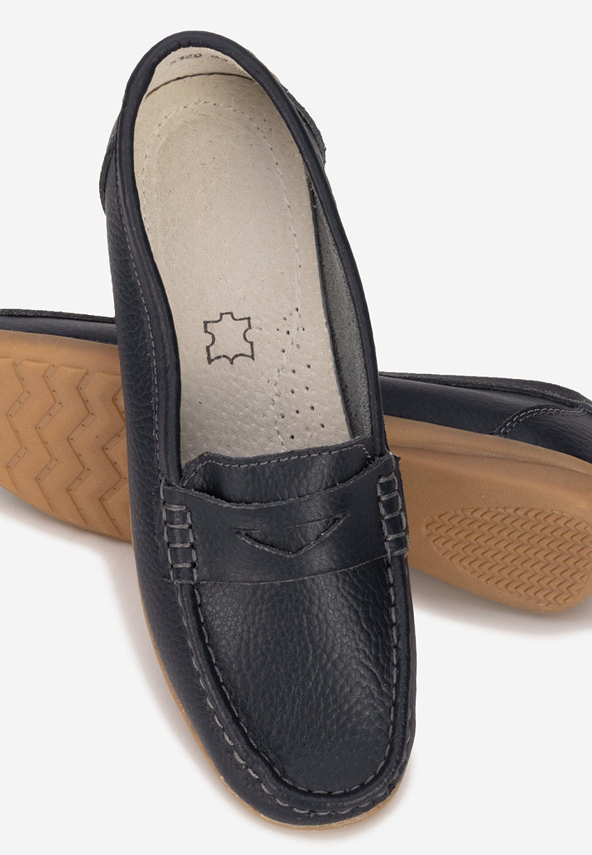 Mocasini dama piele Cheria navy