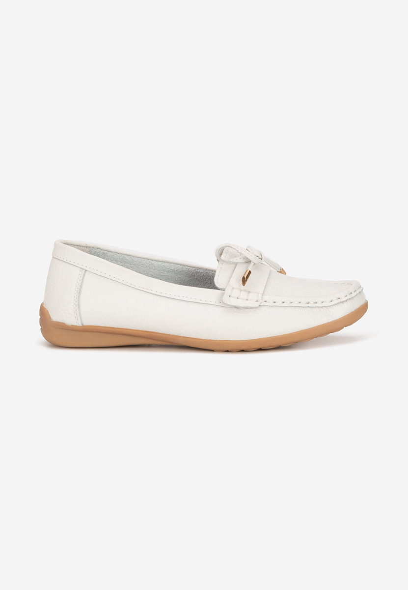 Mocasini dama piele Nemesia albi
