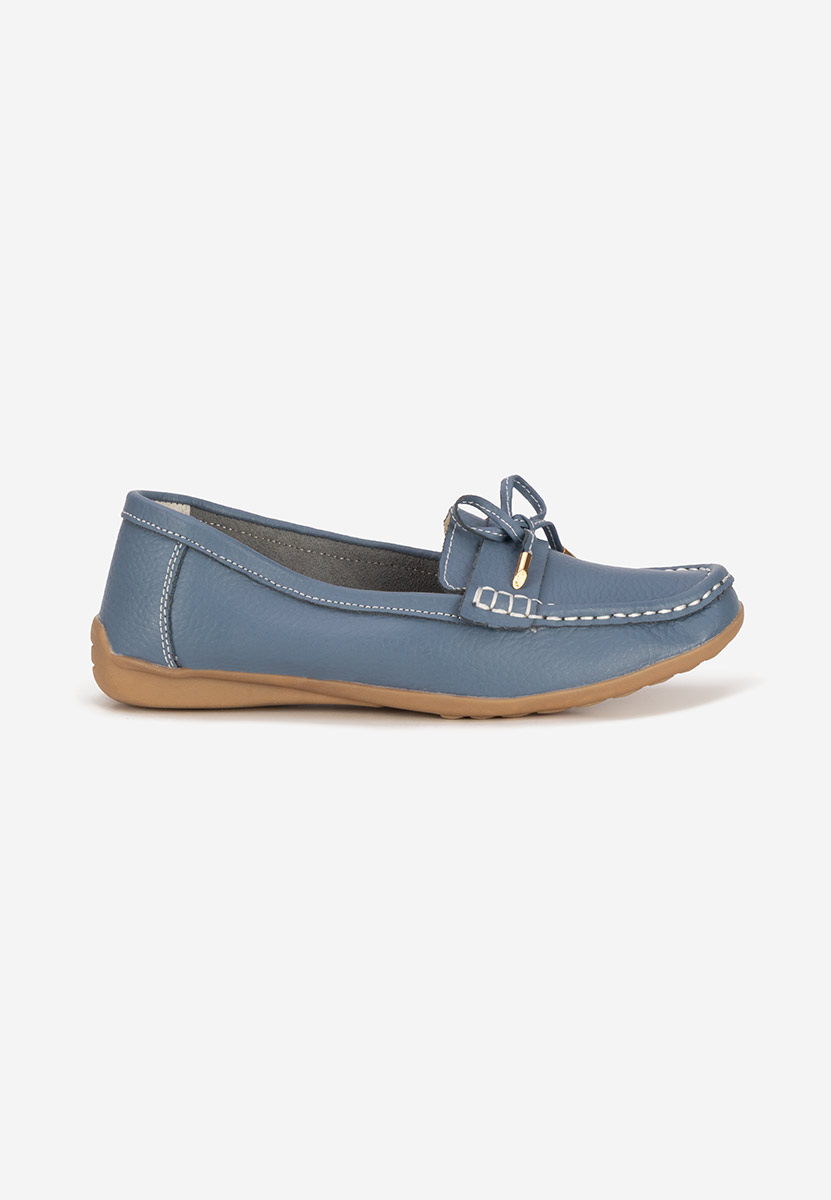Mocasini dama piele Nemesia albastri