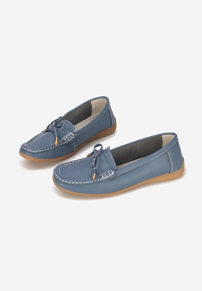 Mocasini dama piele Nemesia albastri