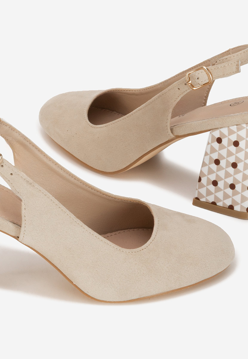 Pantofi slingback Tolida bej