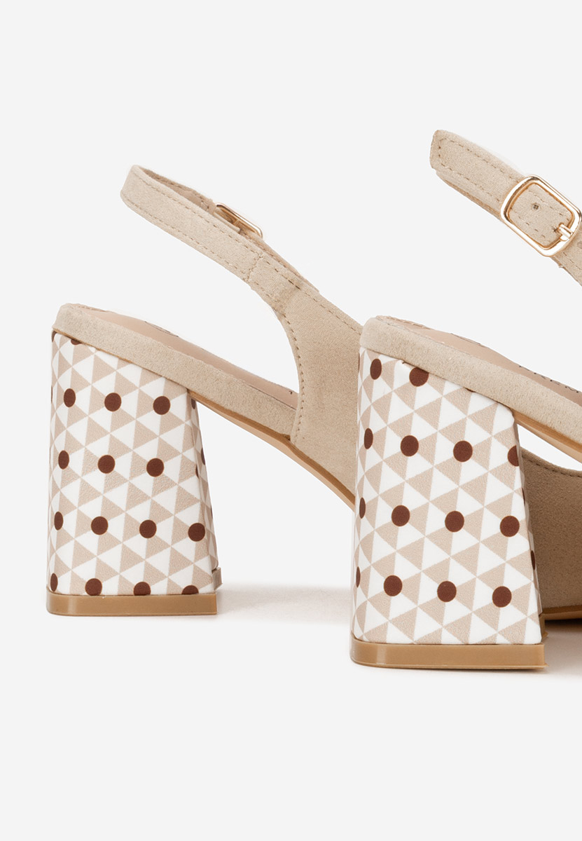 Pantofi slingback Tolida bej