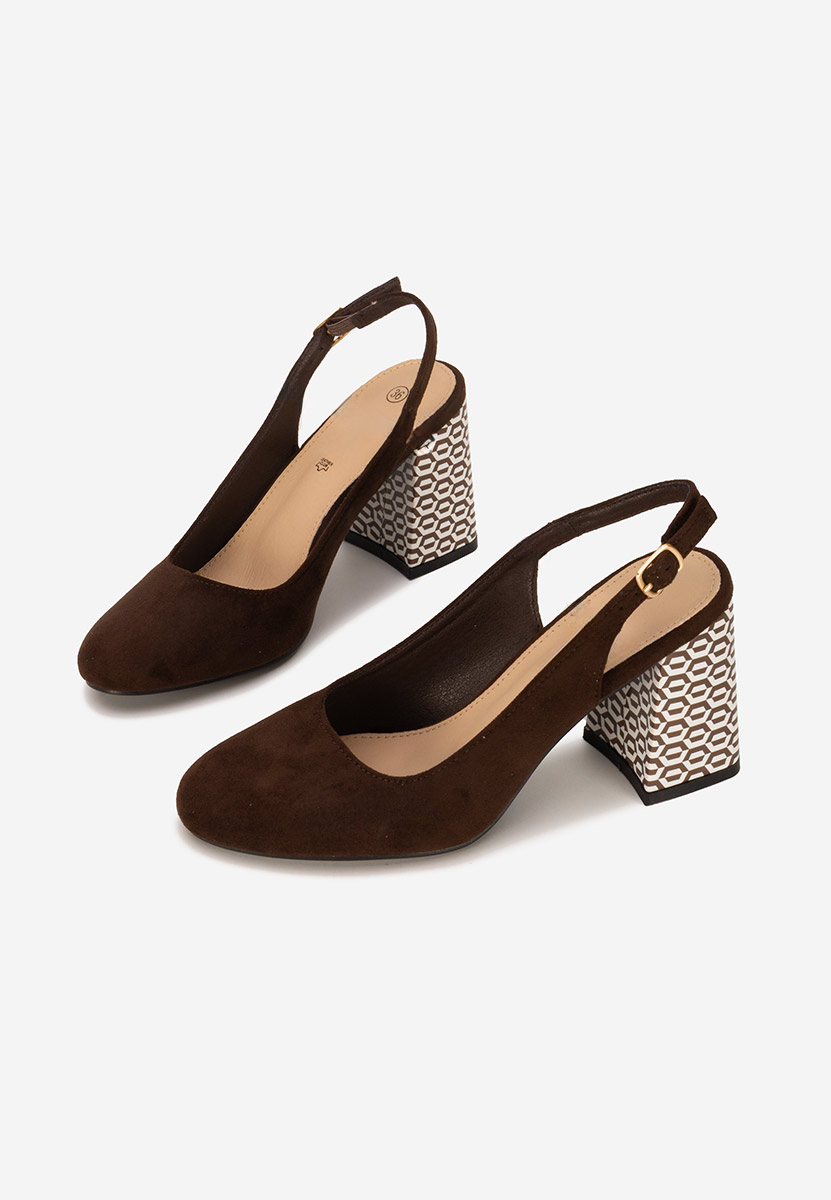 Pantofi slingback Tolida maro