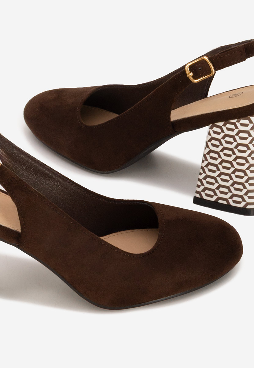 Pantofi slingback Tolida maro