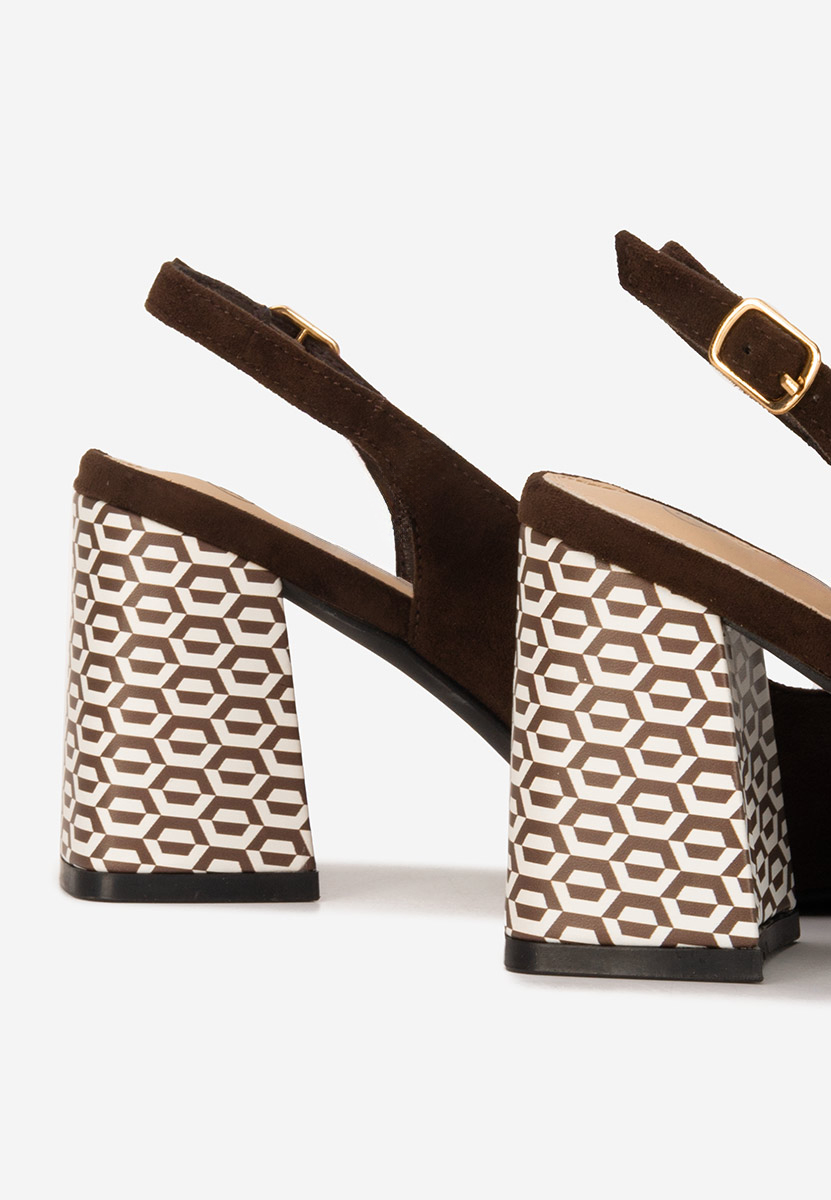 Pantofi slingback Tolida maro