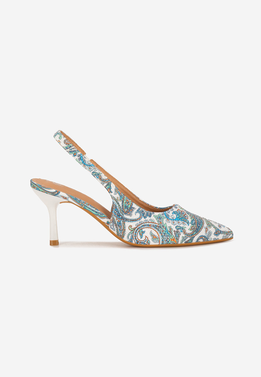 Pantofi slingback Ivorya albi