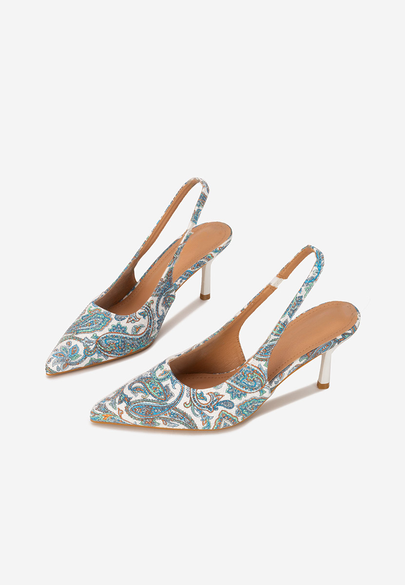 Pantofi slingback Ivorya albi