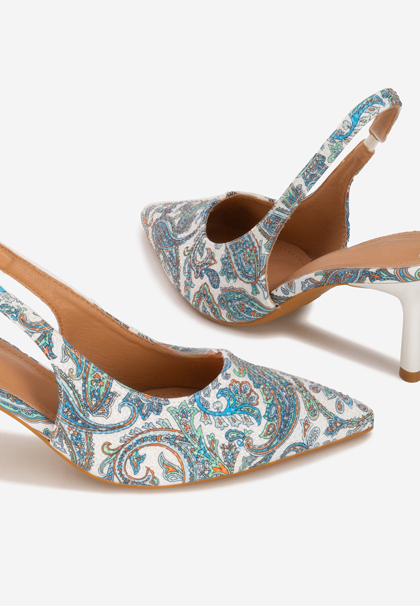 Pantofi slingback Ivorya albi