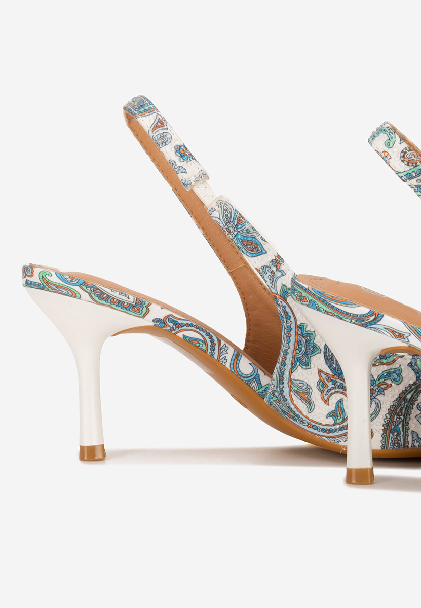 Pantofi slingback Ivorya albi
