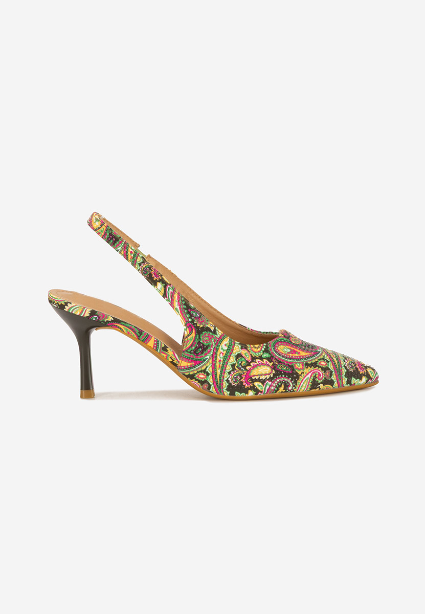 Pantofi slingback Ivorya verzi