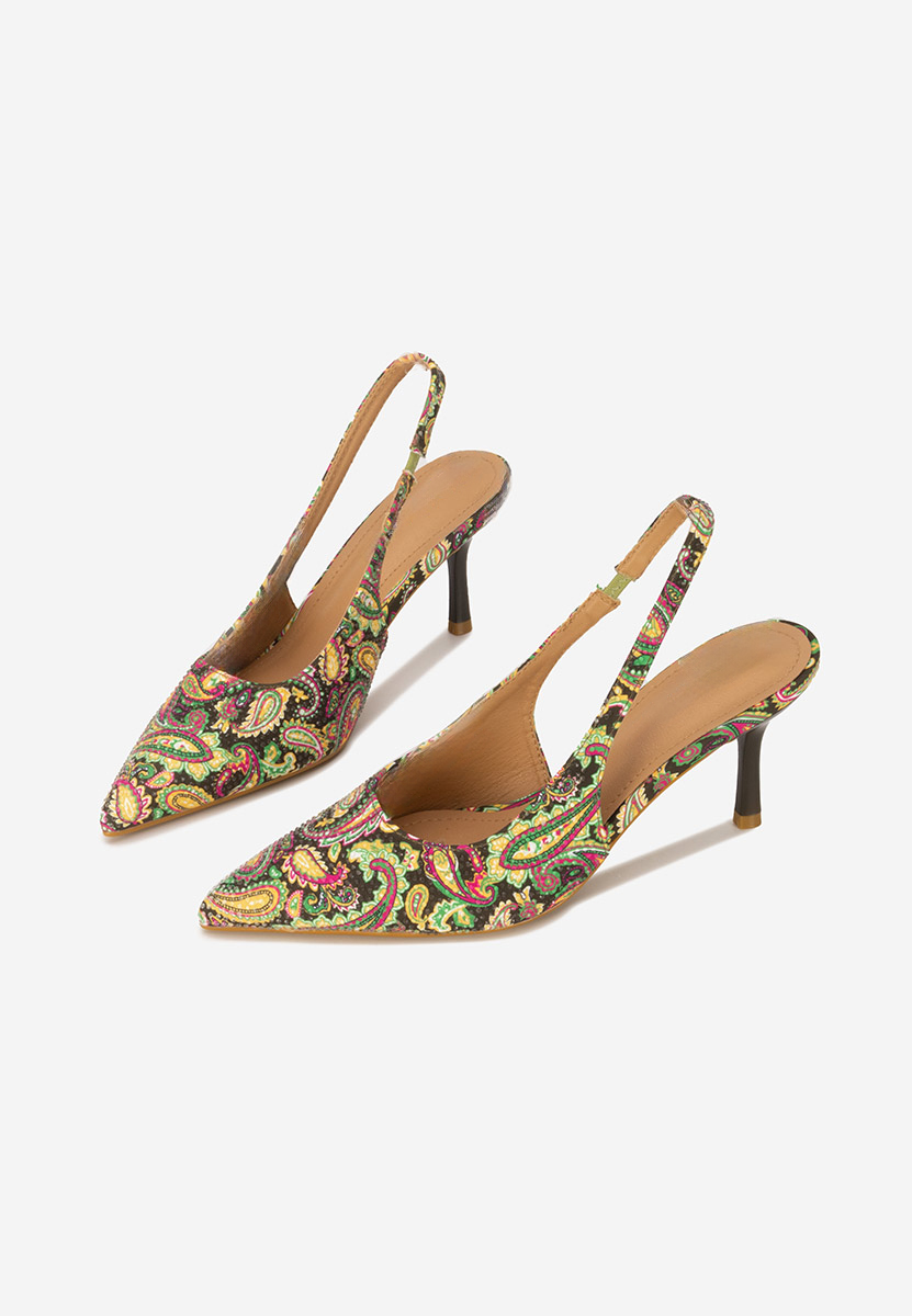 Pantofi slingback Ivorya verzi