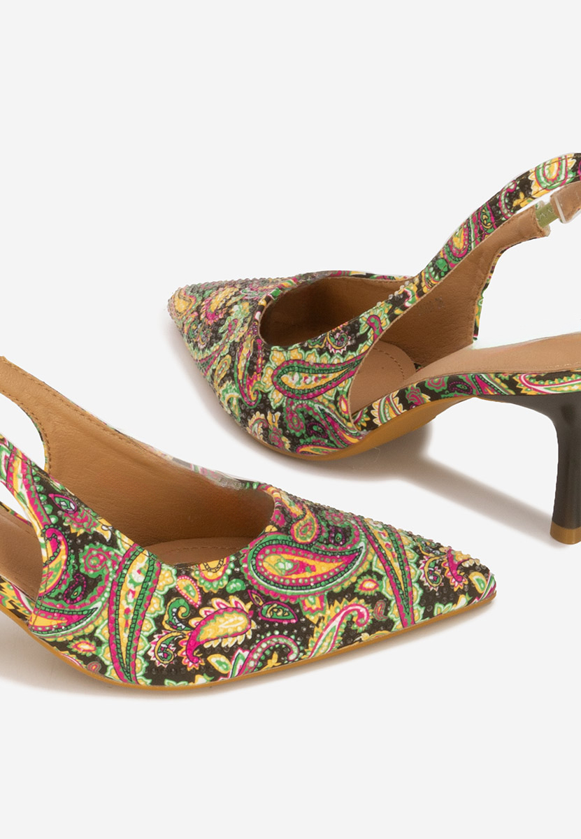 Pantofi slingback Ivorya verzi